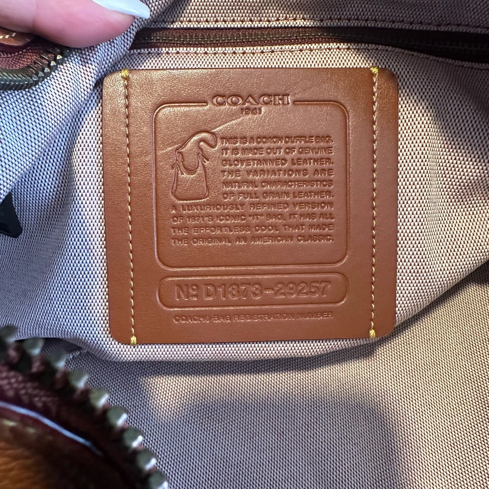 Coach Brown Pebbled Leather Hobo Shoulder Bag - Picture 3 of 8